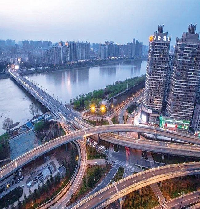 濱河路高架橋（天然真石漆水性工業漆)