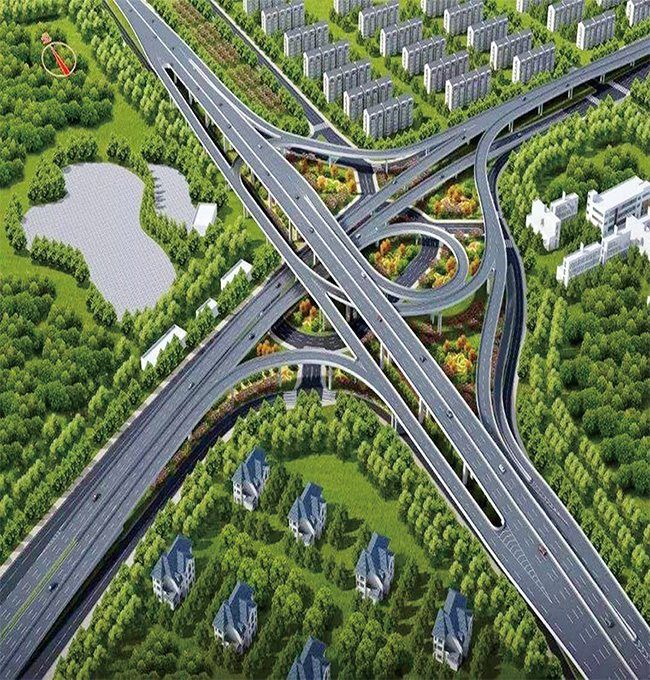 古城路高架橋（天然真石漆水性工業漆)