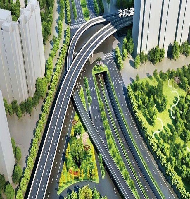 南昌路高架橋（天然真石漆水性工業漆)
