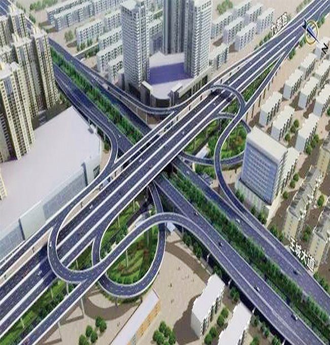 古城路高架橋（天然真石漆水性工業漆)2